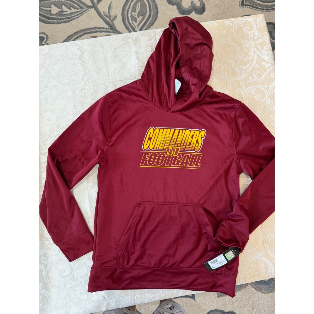 NFL Team Apparel Washington Commanders Youth Hoodie Burgundy XL 18/20